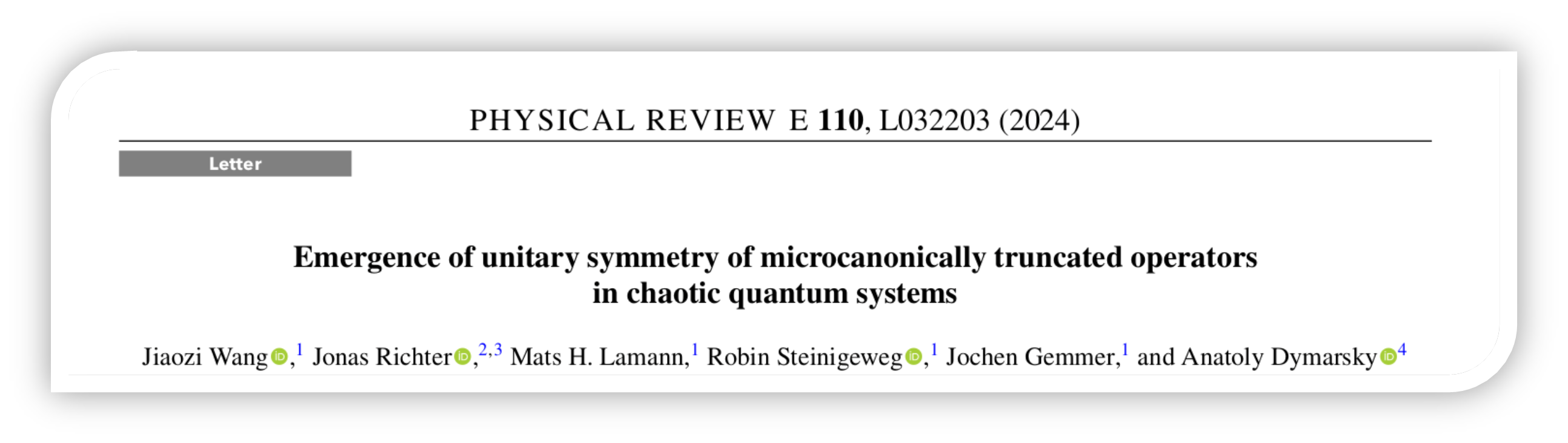 Phys. Rev. E (Letters)